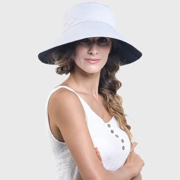 Women Reversible Wide Brim Bucket Hat UV218