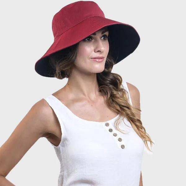 Women Reversible Wide Brim Bucket Hat UV218