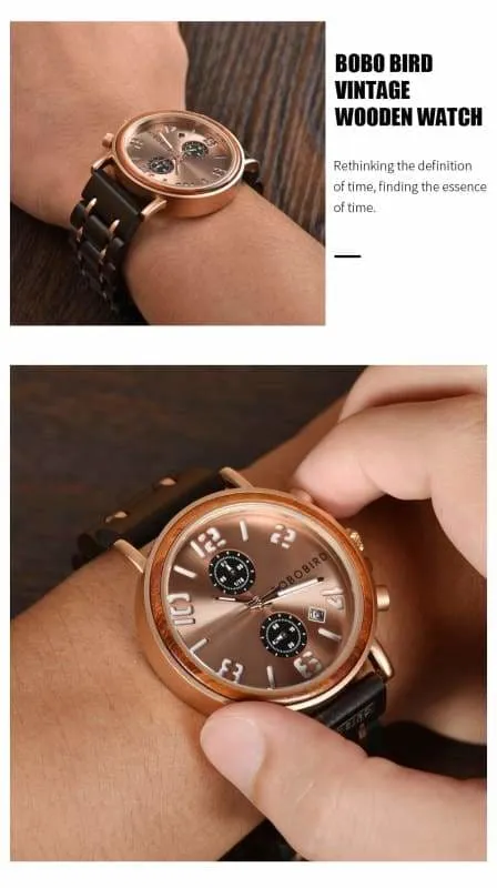 Wood Watch Stainless Steel Luxury For Men and Women