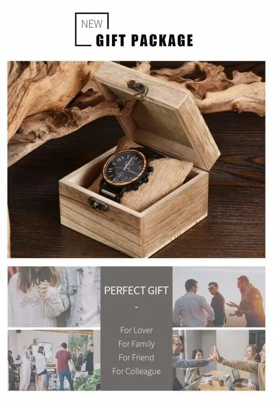 Wood Watch Stainless Steel Luxury For Men and Women